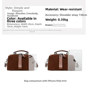 Größentabelle mit Maßen 20cm x 10cm x 14cm der klassischen Vintage Damenhandtasche