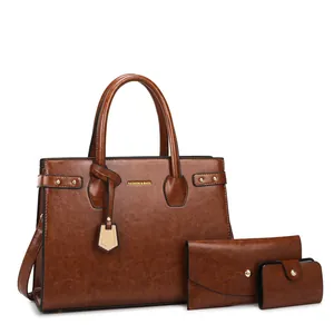 Women Fashion PU Leather Tote Bag Handbag Envelope Clutch And Card Holder Urban Simple Shoulder Crossbody Bag For Daily Work Business Travel Gift