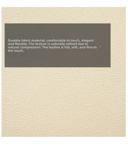Close-up of beige lychee grain leather texture showing durable and soft material detail
