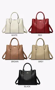 Options de couleurs pour grands sacs à main en blanc, rouge, marron, gris et noir