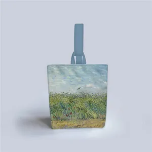 Detail der Van Gogh Ölgemälde-Leinentasche mit lebendigen blau-gelben Texturen