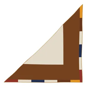 Sciarpa a triangolo in stile francese effetto cashmere con eleganti blocchi di colori caldi