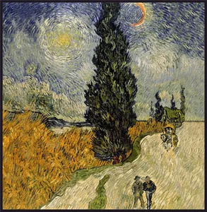 Van Gogh Van Gogh Wheat Field with Cypresses square silk scarf wrap with artistic oil painting print