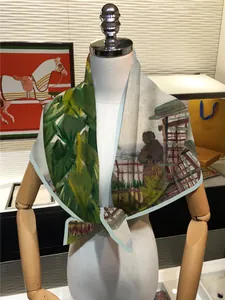 Artistic Van Gogh sunflower garden oil painting style silk scarf wrap for women