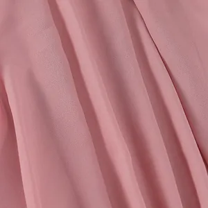 Breathable pearl chiffon bubble scarf for women in soft pink color for summer