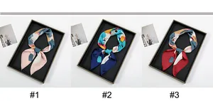 Detailed comparison of three oil painting graffiti silk scarves with geometric patterns