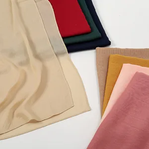 Bufandas ligeras plisadas en varios colores para mujer accesorio de moda versátil
