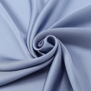 Elegant 70cm dusty blue satin square scarf with smooth silk texture and glossy finish