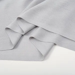 Cashmere feel light gray scarf with fringe tassels and thick twill woven texture