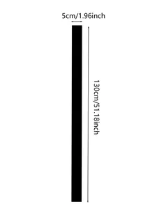 Détail de l'écharpe longue et étroite en imitation fourrure de lapin, 130cm x 5cm, noire