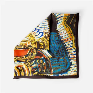 Detailed view of Monet Water Lilies oil painting print on premium 53cm silk scarf