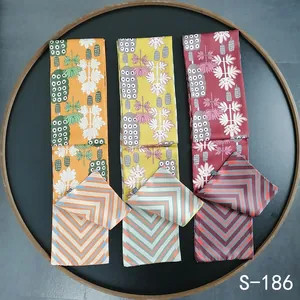 Women's Satin Floral Deer Print Long Skinny Scarf Decorative Hair Band Ribbon For Bag Handle Neck Wrist Wrap Accessory