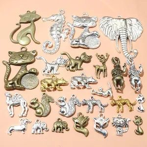 Vintage Zinklegierung 3D Tieranhänger Antiksilber Gold Überzogene Charms Für DIY Halskette Armband Ohrring Schmuckherstellung Zubehör