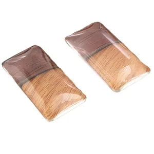 Colgantes rectangulares con veta de madera para bisutería DIY e imanes de nevera