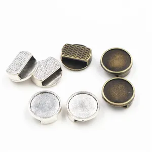 DIY Schmuck Schiebeperlen Basis in Altsilber und Bronze für 12mm Edelsteine