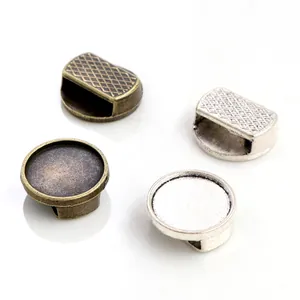 Vintage Zinklegierung DIY Schmuck Basis Tray Slider Spacer Perlen Altsilber Bronze Cabochon Einstellungen Für Armband Herstellung