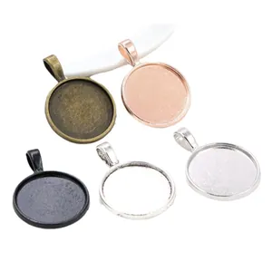 DIY Schmuckherstellung Legierung Cabochon Fassung in fünf Metallfarben für Anhänger