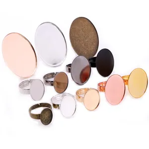 Verstelbare Ovale Ringbasis Instellingen IJzeren Plateau Instellingen Voor DIY Sieraden Maken Vintage Stijl Multi Kleuren Ringtrays