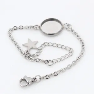 DIY roestvrijstalen armband met ronde setting en sterhanger voor het maken van sieraden