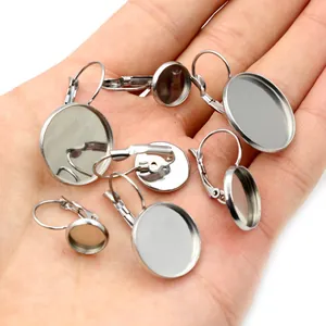 Supports de boucles d'oreilles dormeuses en acier inoxydable pour création de bijoux DIY