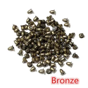 Bulk bronze bullet clutch earring backs for handmade jewelry making and DIY crafts