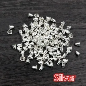 Silver bullet clutch earring backs and earring stoppers for DIY jewelry making sets
