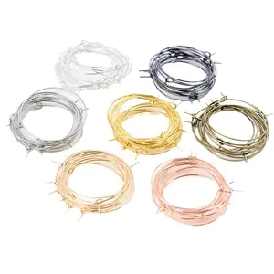 Lot de créoles en métal de 20-35mm en diverses couleurs pour la création de bijoux DIY
