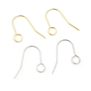 Ohrhaken aus Edelstahl in Gold und Silber für die DIY-Schmuckherstellung