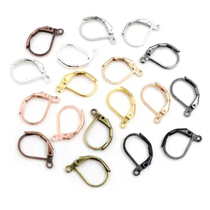French Lever Back Earring Hooks Iron Metal D Shape Earring Finding For DIY Jewelry Making Accessories Craft Supplies