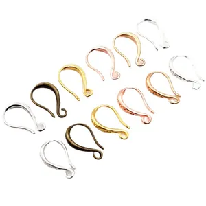 Ohrhaken aus verkupfertem Metall in Gold, Silber und Bronze für DIY-Ohrring-Schmuck