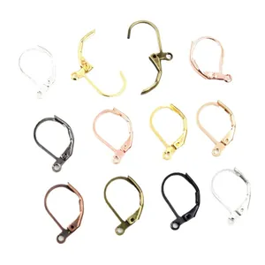 French leverback earring hooks in various metal finishes for DIY jewelry making