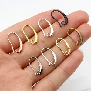 Ganci per orecchini in rame in otto colori metallici per creazione di gioielli