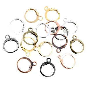 Ganchos de pendientes franceses en varios acabados metálicos para joyería artesanal