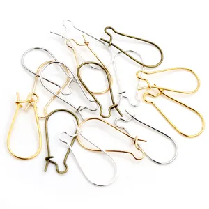 Crochets de Boucles d'Oreilles Kidney pour Fabrication de Bijoux DIY Fils en Métal Fer Forme de U Apprêts Multicolores