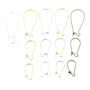 Crochets d'oreilles en U en métal doré et argenté de plusieurs tailles pour bijoux