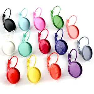 Colorful 12mm French earring hooks in 14 vibrant shades for DIY jewelry making