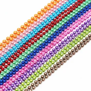 Colorful Iron Ball Chain Necklace With Clasp For Jewelry Making DIY Bead Chain Accessories For Necklaces Keychains Tags