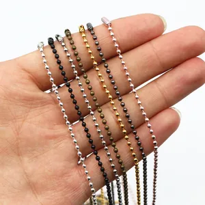 DIY μεταλλικές αλυσίδες με χάντρες σε επτά χρώματα χρυσό και ασήμι 65-70cm