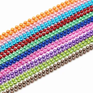 Multi-color rainbow bead chains for DIY jewelry making and keychain accessories