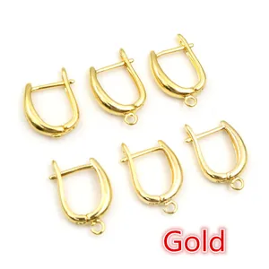 Bulk pack of 19x13mm gold leverback ear wire hooks for DIY earring making supplies