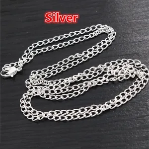 70cm silver link chain necklace with lobster clasp for DIY jewelry making material