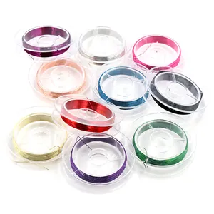 Set mit 10 bunten 0,3mm-0,4mm Kupferdrahrollen für DIY-Schmuck und Bastelarbeiten
