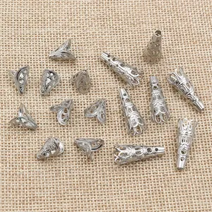 Calottes de perles évidées et embouts de gland en acier inoxydable pour bijoux DIY