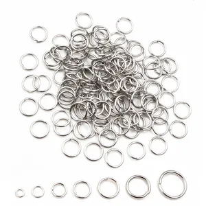Anneaux de jonction en acier inoxydable de tailles variées pour création de bijoux