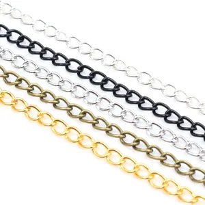DIY Jewelry Making Unwelded Iron Chain For Necklace Bracelet Crafting Curb O Chain Multi Color Metal Jewelry Accessories