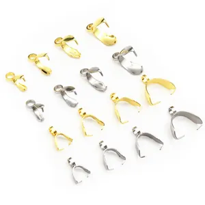 Ganci in Acciaio Inossidabile per Ciondoli Collana Componenti Gioielli Fai da Te Oro Argento Placcato Clip Chiusura per Artigianato