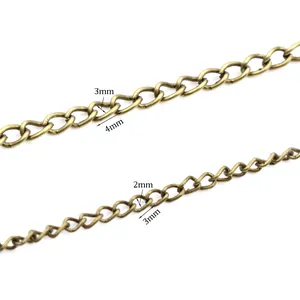 Antique bronze metal O-chains in 3mm and 4mm widths for DIY jewelry making