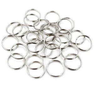 Großpackung polierte silberne Spaltringe für DIY-Schmuck und Schlüsselanhänger
