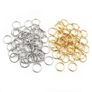 Anneaux de jonction en acier inoxydable or et argent pour la création de bijoux DIY