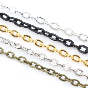 Handgefertigte DIY-Metallketten in fünf Metallic-Farben für Halsketten und Armbandherstellung